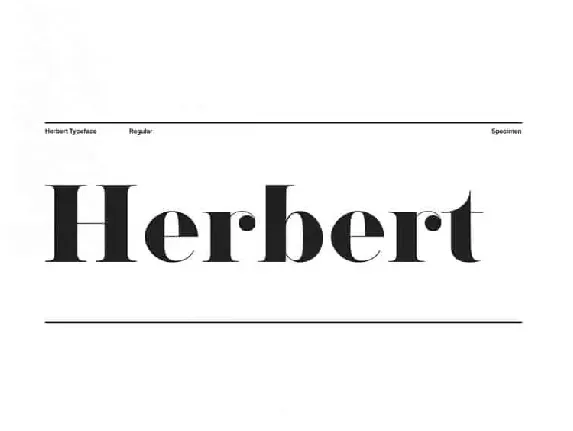 Herbert Serif font