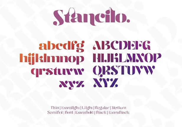 Stancilo font