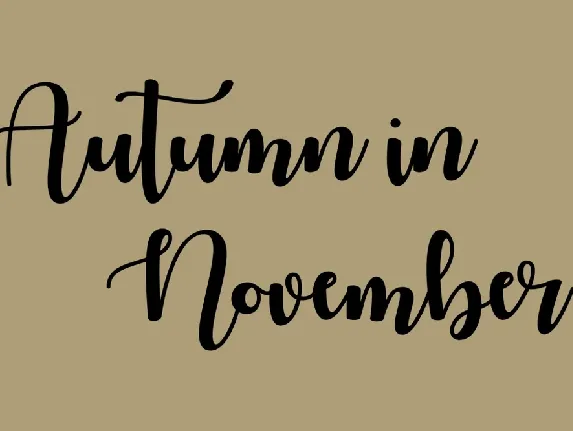 Autumn in November font