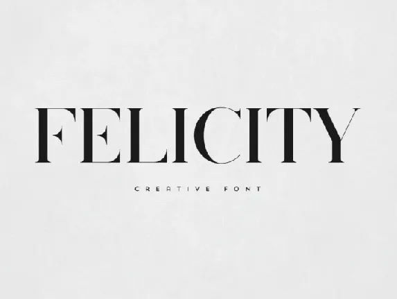 Felicity Display font