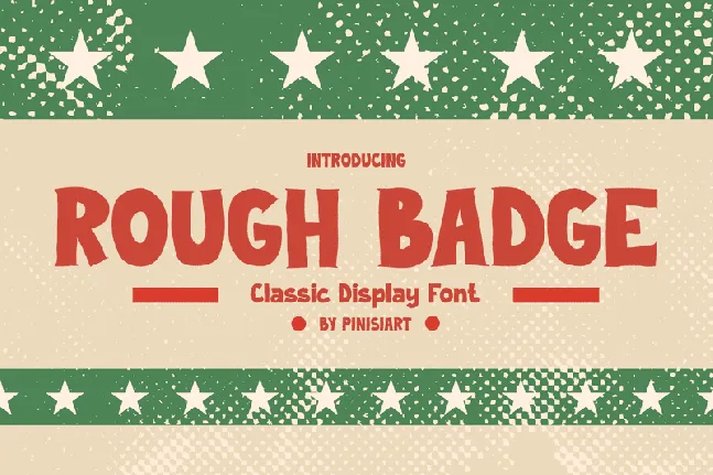 ROUGH BADGE font