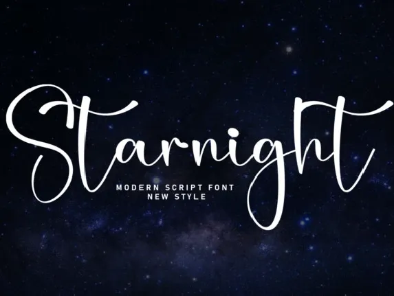 Starnight Script Typeface font