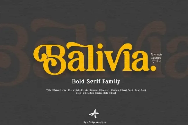 Balivia Serif font