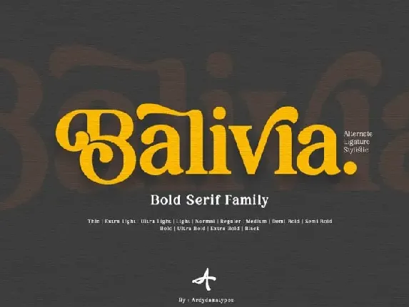 Balivia Serif font