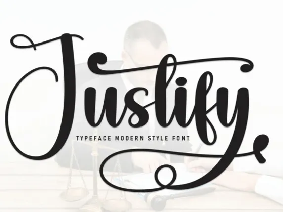 Justify font