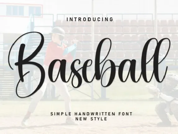 Baseball Script font