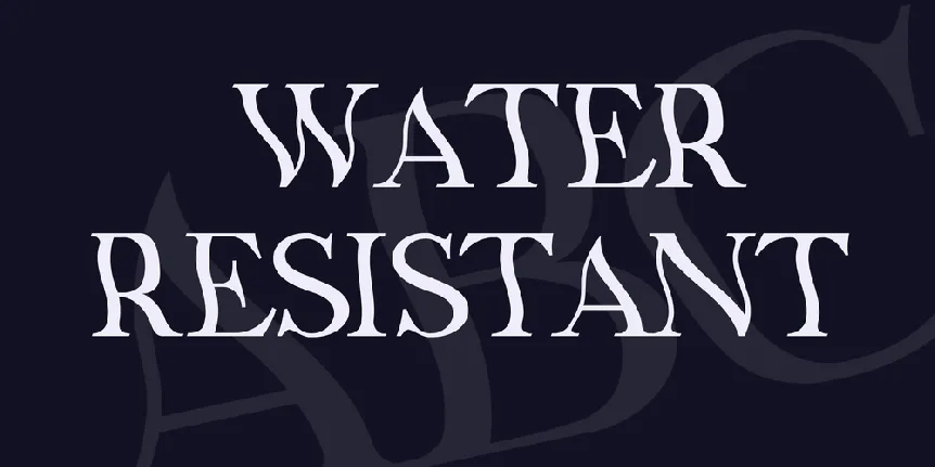 Water Resistant font