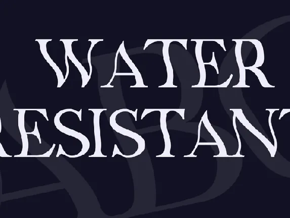 Water Resistant font