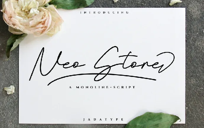 Neo Stone Signature font