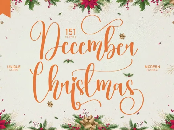 December Christmas font