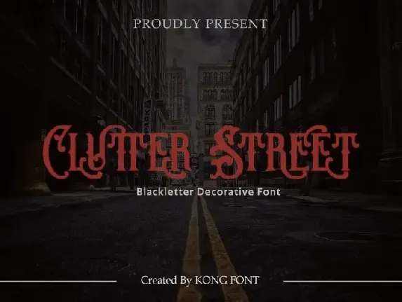 Clutter Street Display font