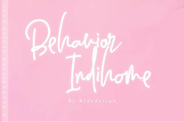 Behavior Indihome Signature font