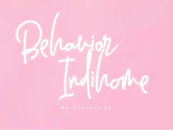 Behavior Indihome Signature font