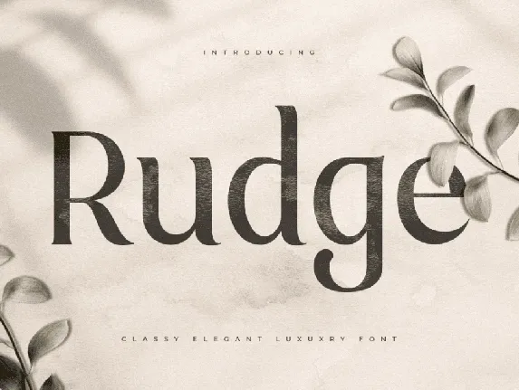 Rudge font