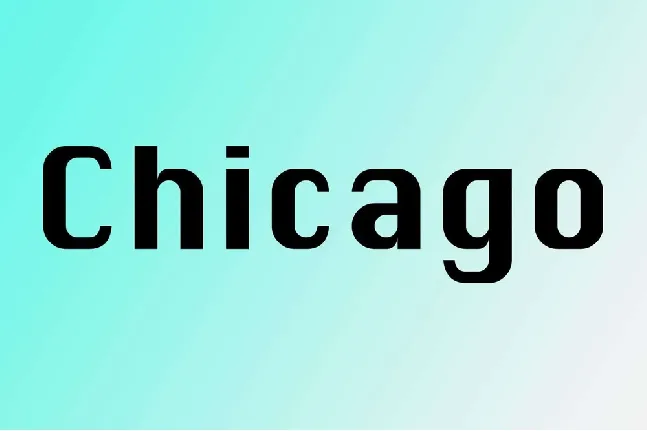 Chicago font