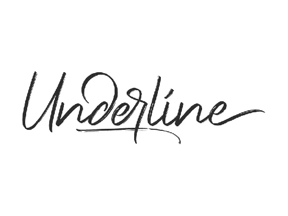 Underlines Demo font