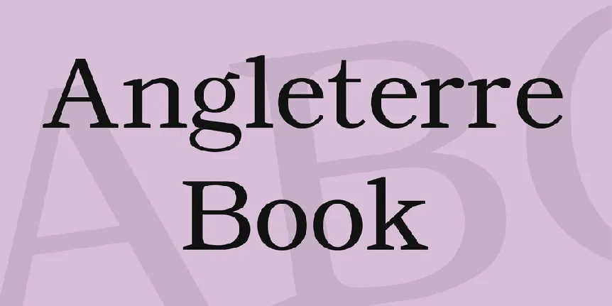 Angleterre Book font