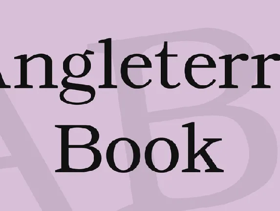 Angleterre Book font