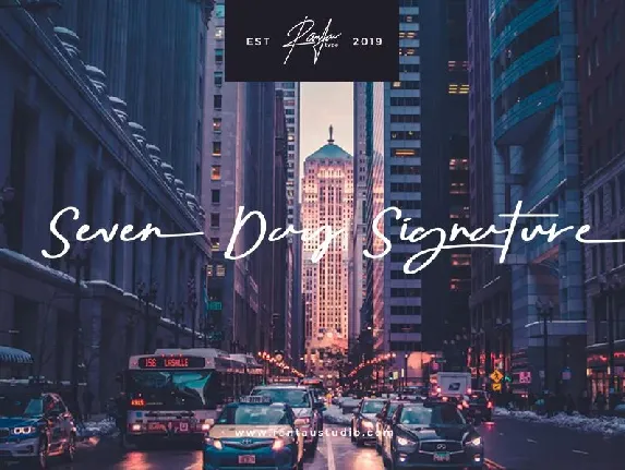 Seven Day Signature font