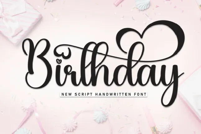 Birthday Script font