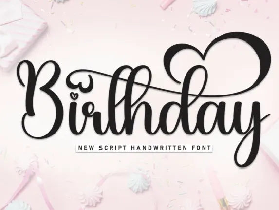 Birthday Script font