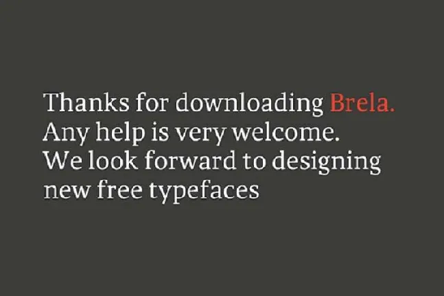 Brela Typeface Free font