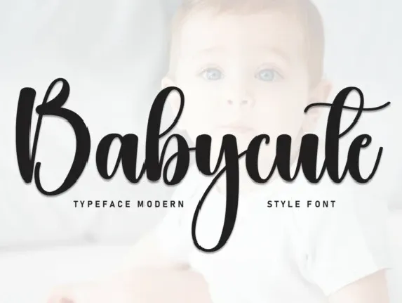 Babycute Script Typeface font