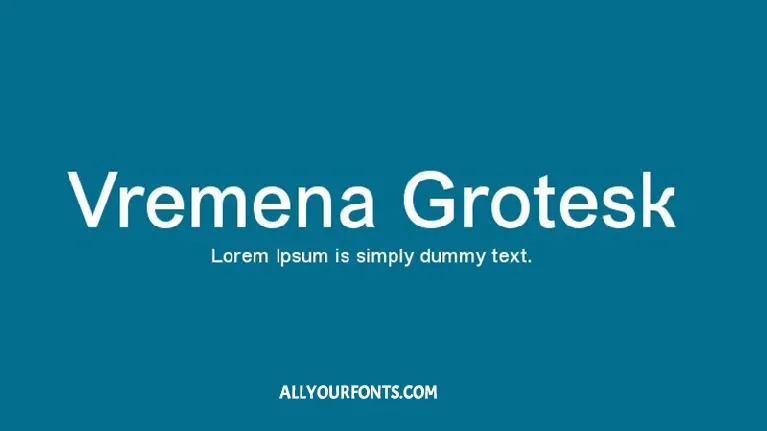 Vremena Grotesk font