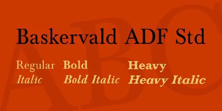 Baskervald ADF Std Family font