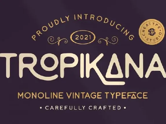 Tropikana Display font