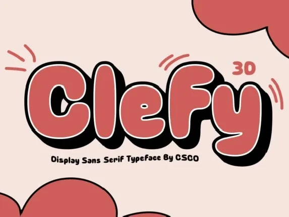 Clefy 3D font