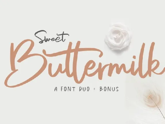 Sweet Buttermilk Script duo font