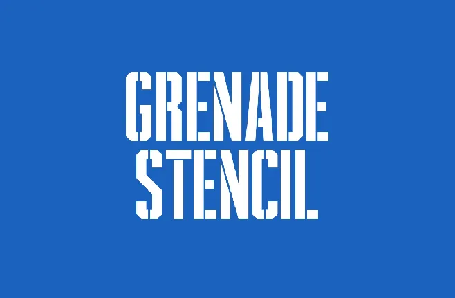 Grenade Stencil font