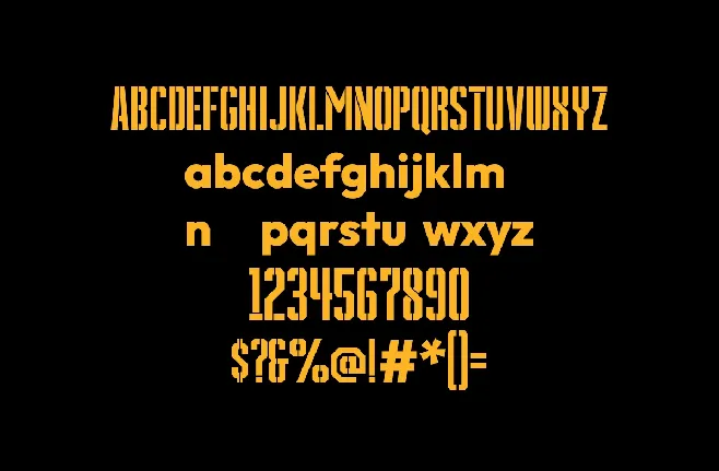 Grenade Stencil font