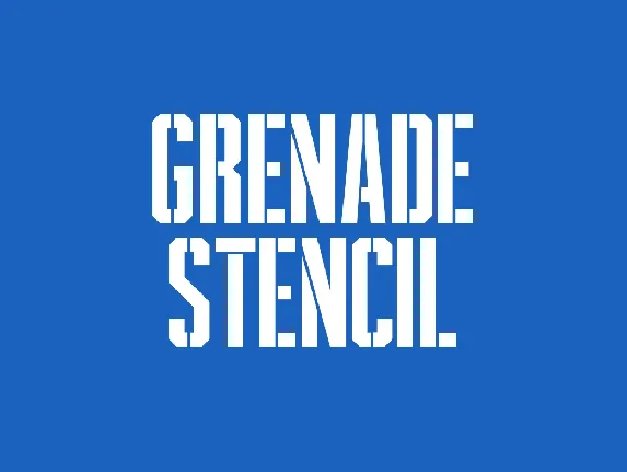 Grenade Stencil font