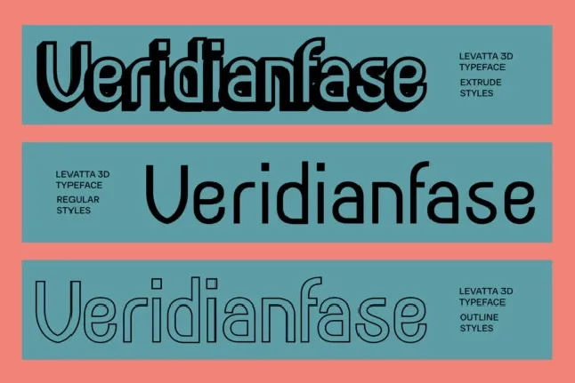 Levatta 3D font