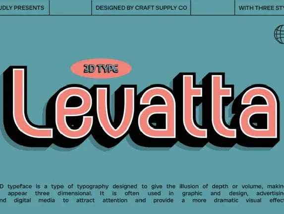 Levatta 3D font