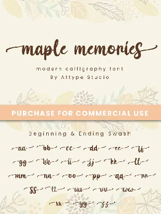 Maple Memories - Personal Use font