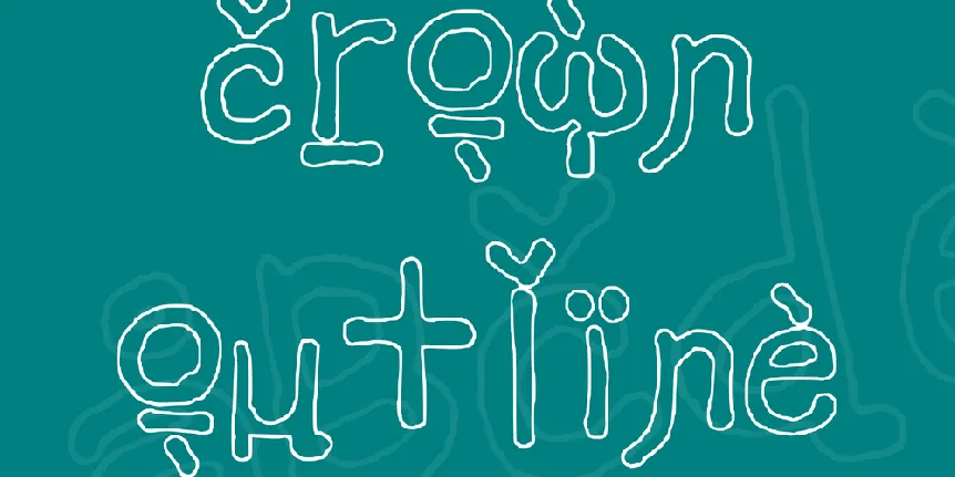 CROWN OUTLINE font