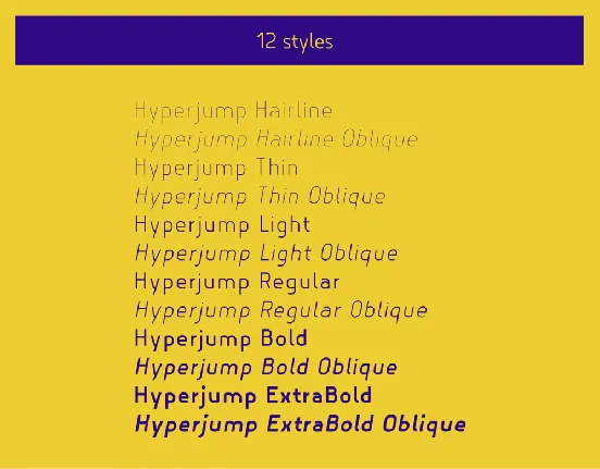 Hyperjump font