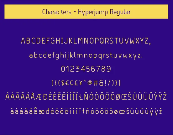 Hyperjump font