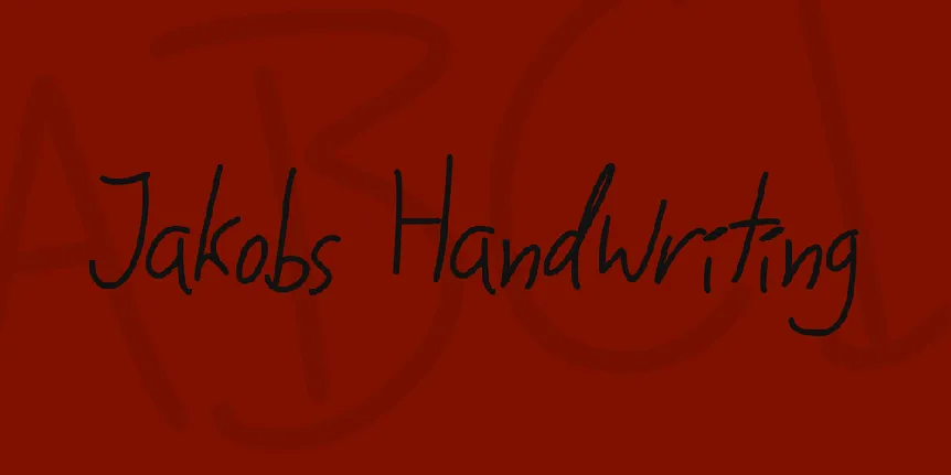 Jakobs Handwriting font