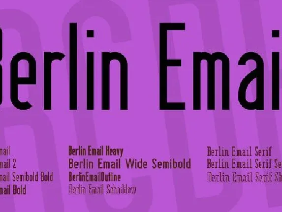 Berlin Email Family font