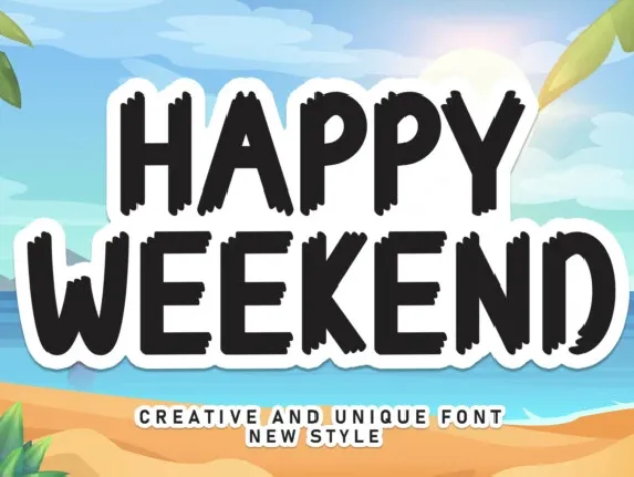 Happy Weekend Display font