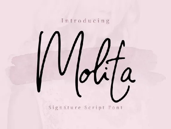 Molita Signature font