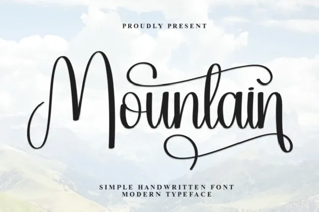 Mountain Script font