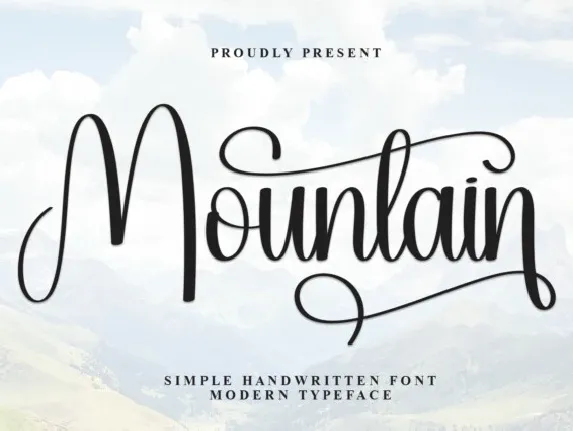 Mountain Script font