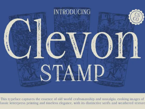 Clevon Stamp font