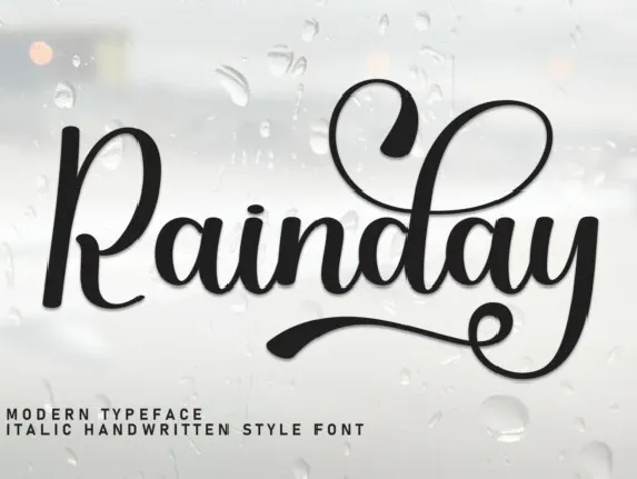 Rainday Script Typeface font