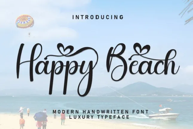 Happy Beach Calligraphy font